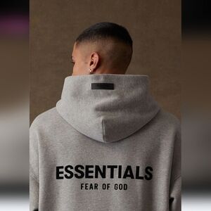 Essentials Fear of God Hoodie | Dark Oatmeal | Large